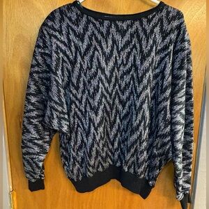 Vintage Top Notch Sweater with Shoulder Pads